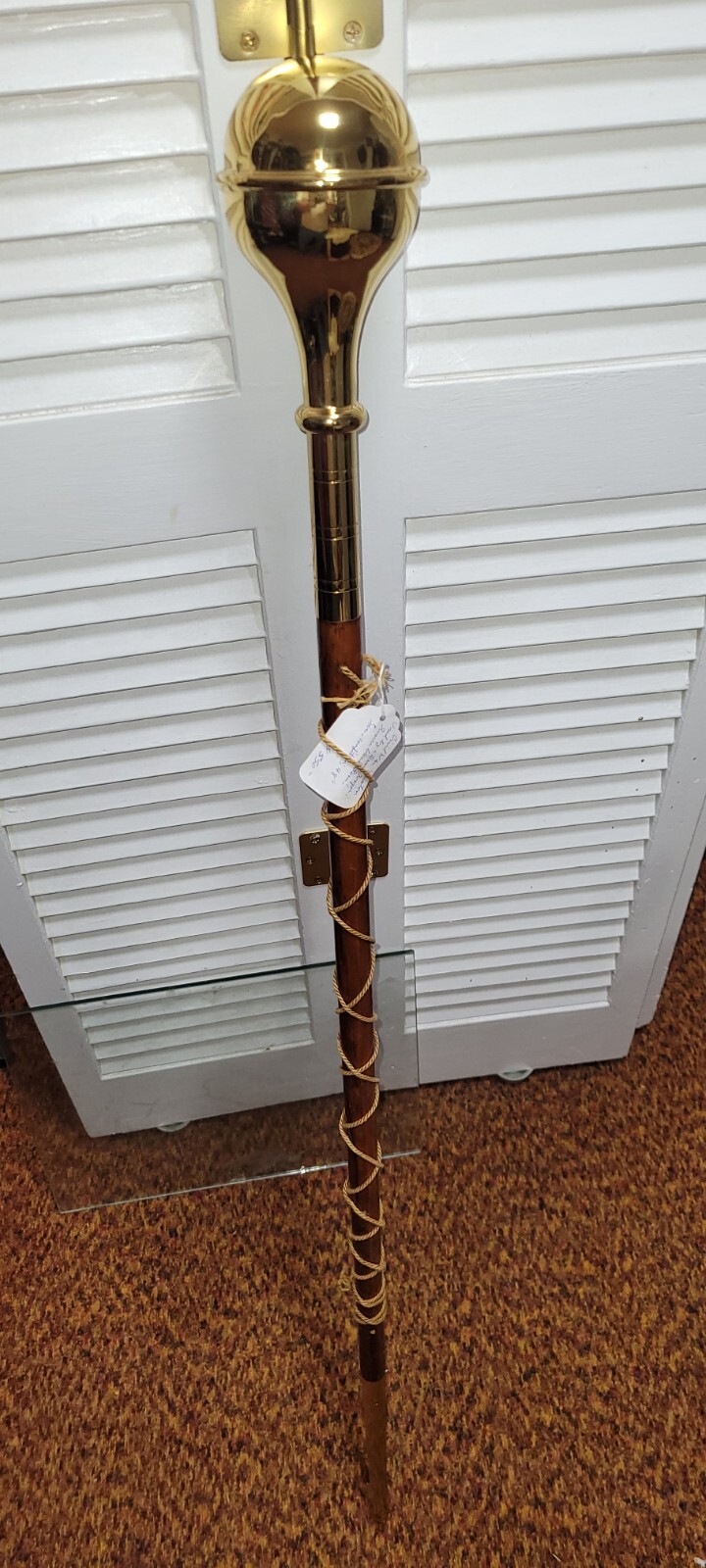 Antique Military Drum Majors Mace Twisted Rope 46" Civil War Era