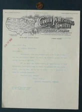 1908 Chicago Illinois Currier Publishing Company Quincy Ill George Ertel letter-
