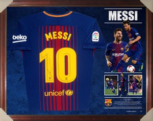 signed messi shirt