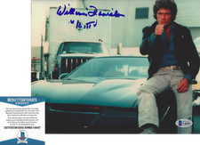 WILLIAM DANIELS SIGNED 'KNIGHT RIDER' KITT 8x10 PHOTO EXACT PROOF BECKETT COA