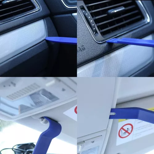 Plastic Trim Removal Pry Tool Set for Car Radio Panel Door Dash Clip Fasteners - Foto 15 di 15