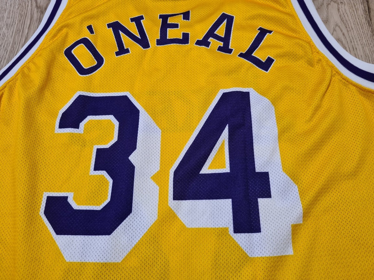 LA LAKERS VINTAGE CHAMPION JERSEY 90s SHAQUILLE ONEAL BASKETBALL