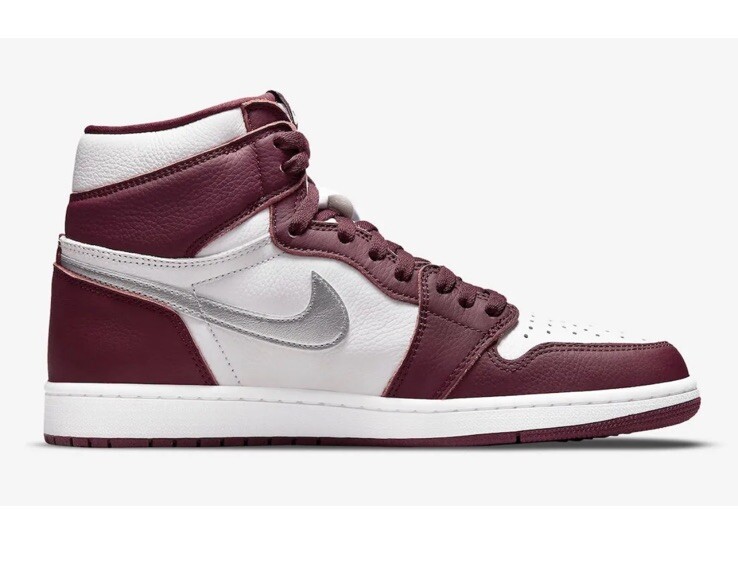 Nike Air Jordan 1 Retro High OG　BORDEAUX Nike Air Jordan 1 Retro High OG Shoes Bordeaux White Silver 555088