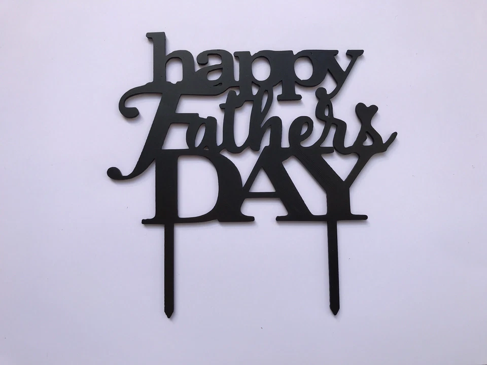Feliz Día del Padre Papá Pastel Topper Varios Colores 6 pulgadas Nuevo Envío Gratuito Foto 2 de 4