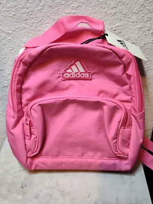 Adidas Mini Backpack Pink body Bag White Coin Purse School 90s Swift NWT
