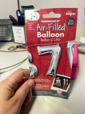 Anagram Number "7" Silver Minishape 16" Foil Balloon New 