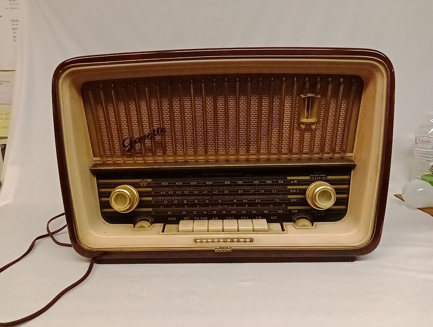 Vintage Telefunken Gavotte 5253W Tube Radio West Germany