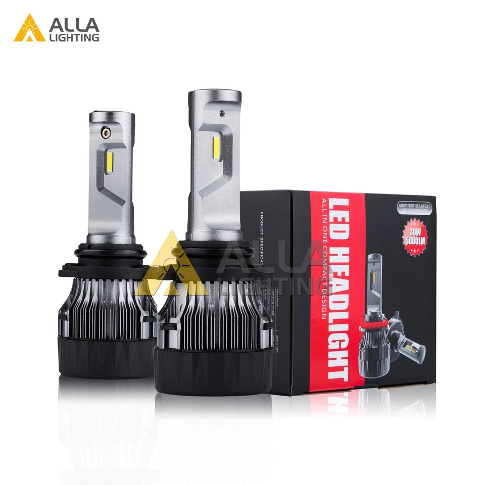 Alla Lighting 9006 10000LM LED Headlight Bulb Low Beam Mini Headlamps Lamp White - Image 3 of 4
