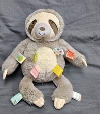 Taggies Sloth Stuffed Animal Soft Sensory Plush 12" Mary Meyer Taupe Lovey Toy