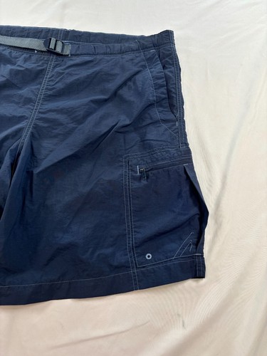 Pantaloncini Columbia PFG taglia media blu navy foderati con cintura in rete da uomo cuciture interne 8" - Foto 3 di 15