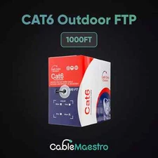 CAT6 FTP 1000FT OUTDOOR 23AWG Solid Direct Burial Wire Ethernet Network Cable