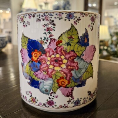tobacco leaf cachepot Tobacco Leaf Cachepot Round Planter-5'' x 5''H