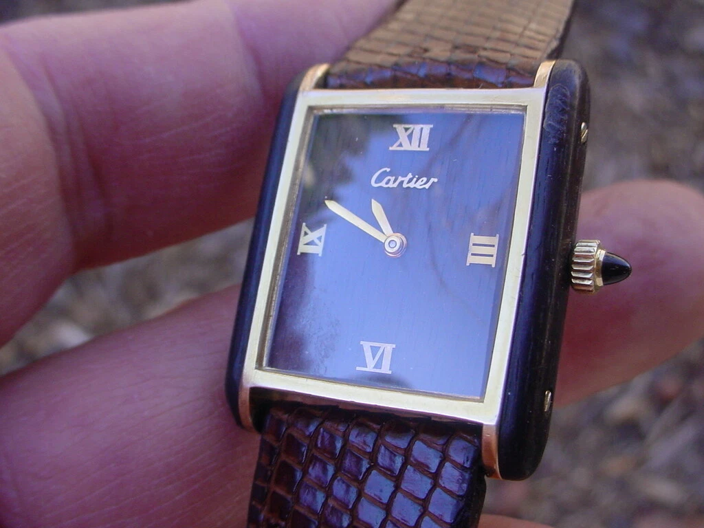 Vintage Rare Ladies Cartier Tank Wood Dial Case Sides. eBay