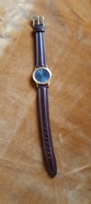 Junghans,  neuwertiger Damen Quarzuhr,  Lederband neu,  vergoldet, 47 / 7110