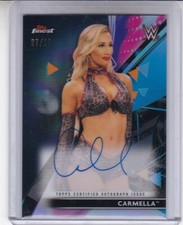 CARMELLA 2021 TOPPS FINEST WWE BLACK AUTO AUTOGRAPH #07/10 #RA-CR