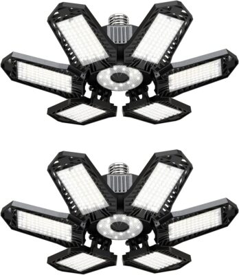 2-8Pack 100W Deformable LED Garage Light Bright Shop Ceiling Lights Fixture Bulb