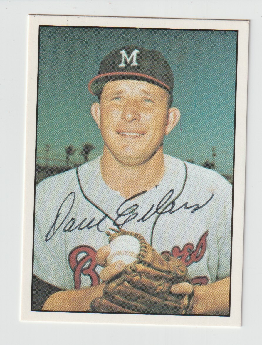 Dave Eilers - Signed 1978 TCMA The 1960's Card - Milwaukee Braves - Autographed