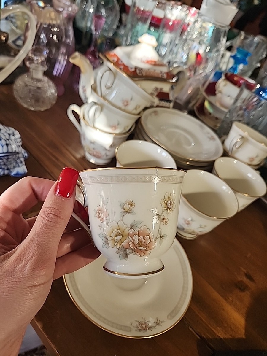 9 Noritake Ivory China Cups & Saucers Cervantes Japan 7261 | eBay