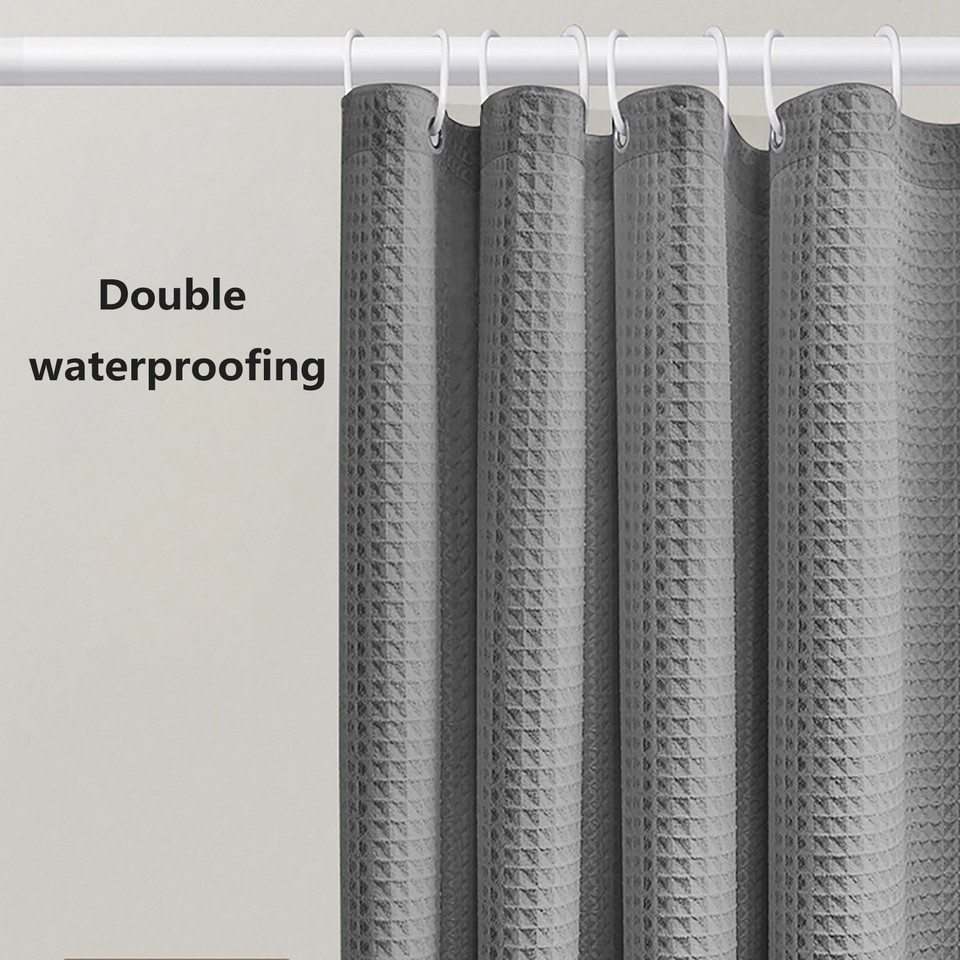 Bathroom Shower Curtain Size Shower Curtain Waffle Design Shower