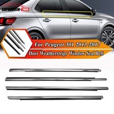 Cinturón sellado moldura ventana negro y cromo para Peugeot 301 2013-17