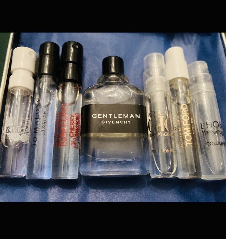 7 Pc Men’s Cologne Gift Set YSL Givenchy TOM FORD Armani PACO Jo Malone Blue Tin eBay