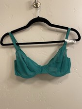 Aerie Smoothez Green Unlined Underwire Balconette Bra Size 34D Stretch NEW