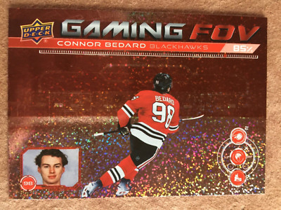 CONNOR BEDARD 2024-25 UD Ser 1 Hky Gaming FOV #GFOV-5 SPECKLE SP Blackhawks