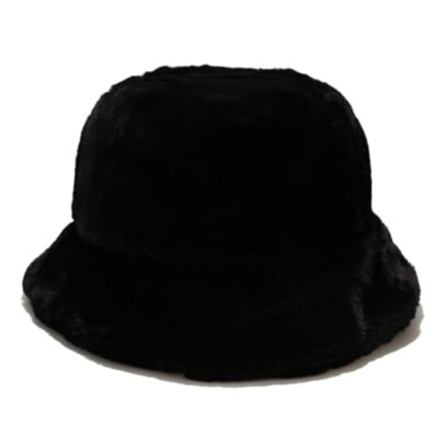 Faux Fur Bucket Hat Winter Warm Fluffy Satin Lining Unisex Classic Chic Amazon.com: Women main image 4