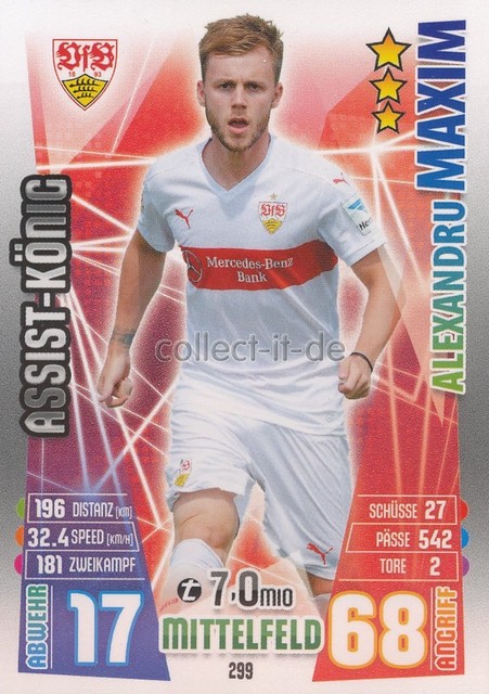 Match Attax 15/16 - 299 - Alexandru MAXIM - Assist-König