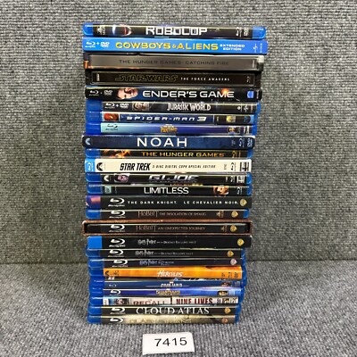 25 Blu Ray Lot Comedy Fantasy Sci Fi  Action Adventure Super Hero Movies LOTR