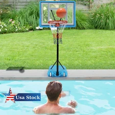 45" - 53" Pool Basketball Hoop, Poolside Basketball Goal for Kids and Adult