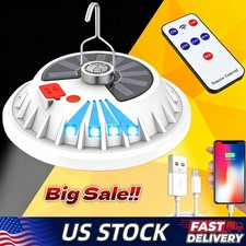 Solar Hanging Light Camping Outdoor Light Lamp Lantern Rechargeable With Remote