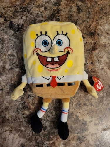 Vtg 2004 TY Beanie Babies Sponge Bob Square Pants Plush Toy 9" w/Swing Tag