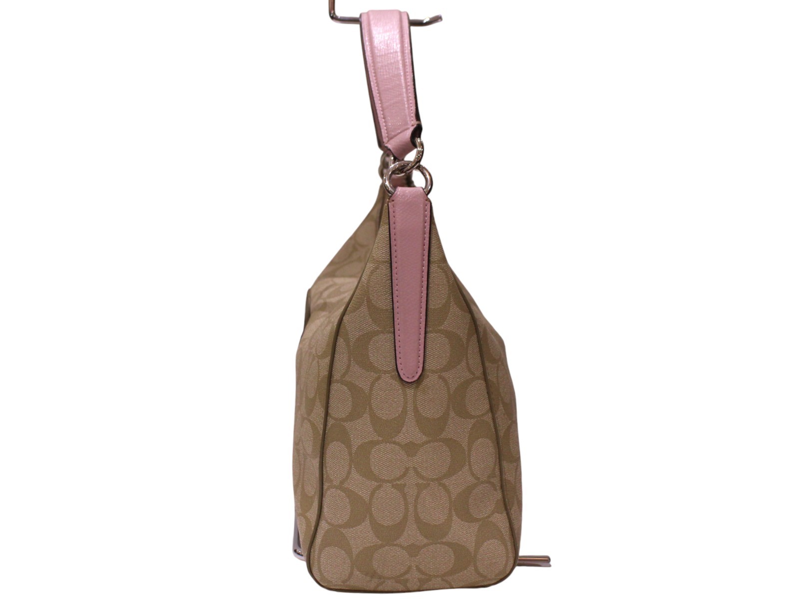 COACH Signature One-Shoulder Bag F34899 Beige Pink PVC×Leather A-260114-8 thumbnail 4