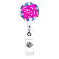 Gjinxi Back Body Hurts Badge Reels Holder Retractable ID Clip for Nurse Nam...