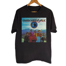 HOT Earth, Wind  Fire Black Cotton Shirt Full size S-5XL HL618