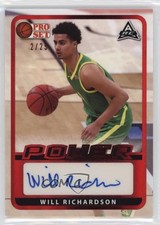 2021-22 Leaf Pro Set Power Base Red Spectrum Foil 2/25 Will Richardson Auto 0b2