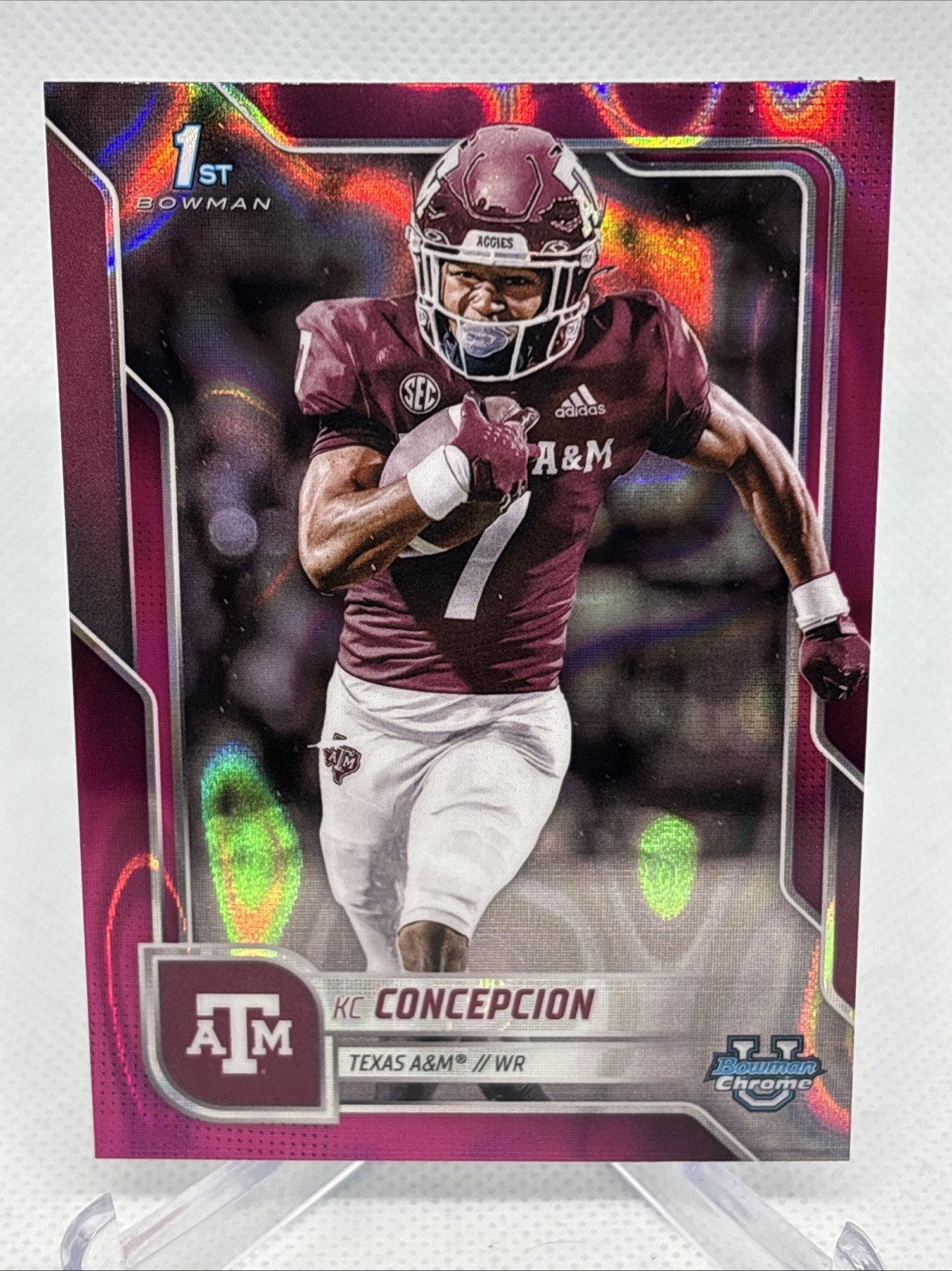 KC Concepcion 2025 Bowman Chrome Pink Lava Refractor #91 Aggies