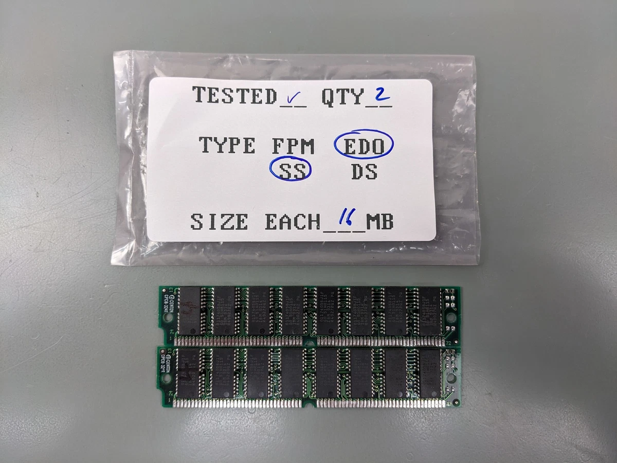 64MB 72pin Simm Mémoire 16X32 Non Parité Edo 60NS RAM