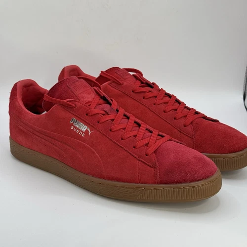 Sneakers Puma scamosciate goffrate uomo taglia 13 36074705 alto rischio gomma rossa casual