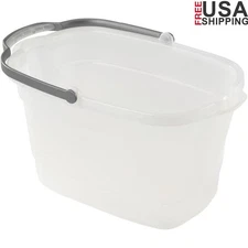 Rectangular Cleaning Bucket 4 Gallon W/ Handle Measuring Strip Pouring Spouts US