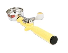 Disher Scoop 1-5/8 oz Size 20 Stainless Steel Yellow Handle Kitchen Food