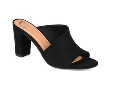New Journee Collection Allea Black Block Heel Sandals Sz 8 - Retail 42