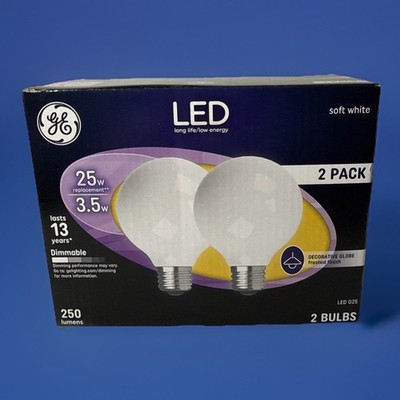 GE 31228 Frosted Soft White 120V 3.5W 250 lm. Indoor Decorative LED Light Bulb