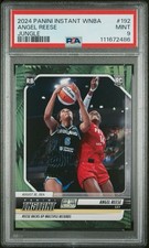 2024 Panini Instant WNBA #192 Angel Reese RC Jungle /25 Racks Up Records PSA 9