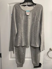 SPLENDID X Gray Malin 2 Piece Embroidered Parasol Jogger Set. Gray. NWT. Large