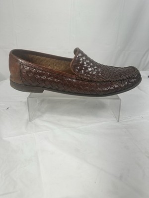 Allen Edmonds Portofino Slip-on Loafers Woven Leather Brown Slip On size 13D Allen Edmonds Portofino Slip-on Loafers Woven Leather Brown  main image 4