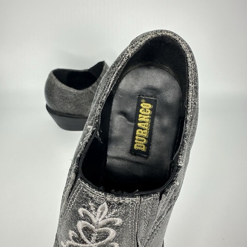 Durango Embroidered Short Western Ankle Boot Women 6 M Black - Picture 4 of 9