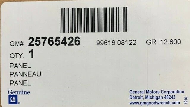 SE ADAPTA AL PANEL CADILLAC CTS 2003-2007 ASM AIR INL GRL 25765426 - NUEVO FABRICANTE DE EQUIPOS ORIGINALES 25765426 Foto 3 de 3