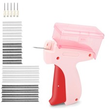Pink Stitch Gun Gentle on Garments Quick Clothing Repair with Glue Needles DIY